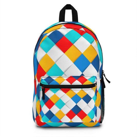 inQUE'INQ Backpacks Bags Rucksacks One Size Colorful square grid style backpack