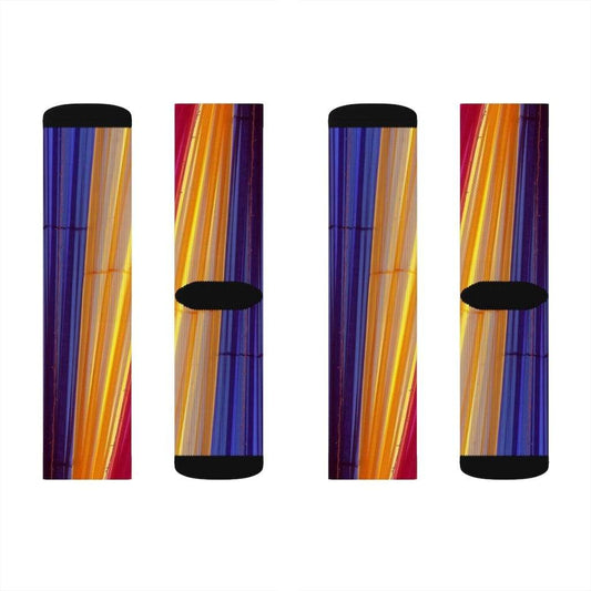 Yellow Pandora Socks Colorful Striped Fun Novelty Socks Pink