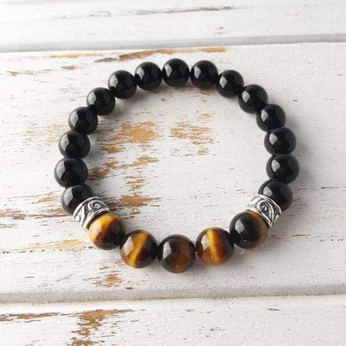 Purple Lily Jewelry & Watches Complete Focus - Tiger's Eye & Black Onyx Bracelet