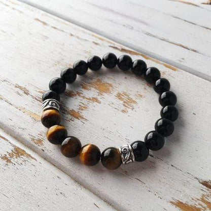 Purple Lily Jewelry & Watches Complete Focus - Tiger's Eye & Black Onyx Bracelet