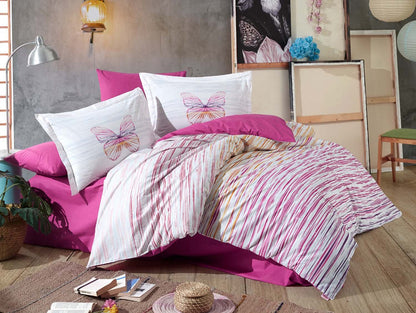 Amethyst Tartarus Home & Garden 200x220 Cotton bedding ELDORA FUCHSIA Hobby