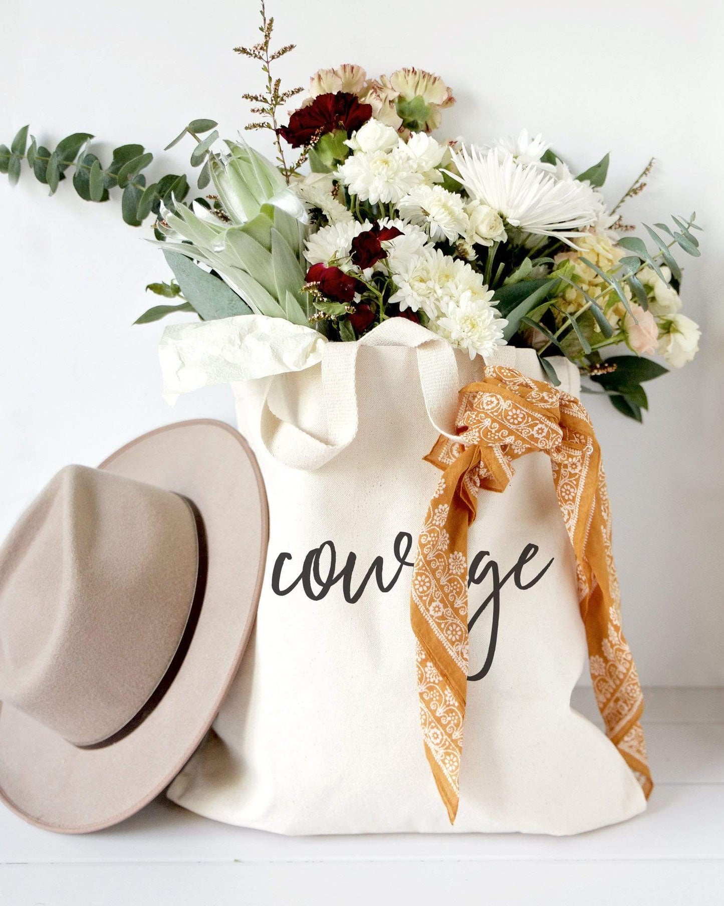Turquoise Andromeda Totes & Beach Bags Courage Gym Tote Bag