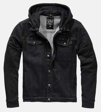 Callisto Men's Clothing 2XL / Black Cradock All Black Denim Sweat Jacket