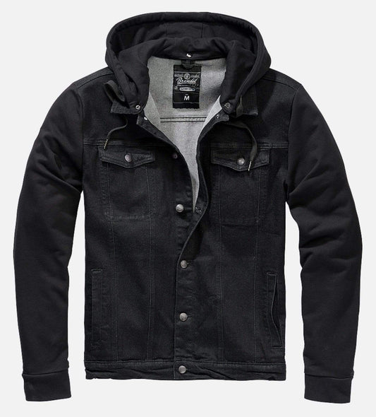 Callisto Men's Clothing Cradock All Black Denim Sweat Jacket