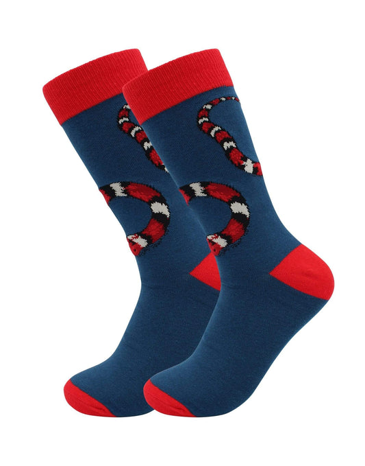 Fuchsia Thrace Socks Cute Casual Designer Trending Animal Socks -Snake - for Men and Women