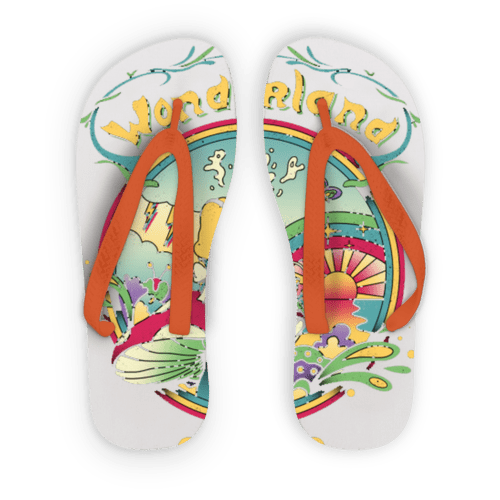 Scorpius Sandals L / Orange Strap Day Dreamer Adult Flip Flops