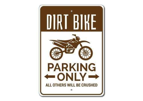 Orchid Eurybia Home Decor 12 x 18 inches Dirt Bike Parking Sign