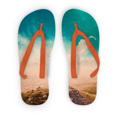 Scorpius Sandals L / Orange Strap Don't Matter to Me Adult Flip Flops