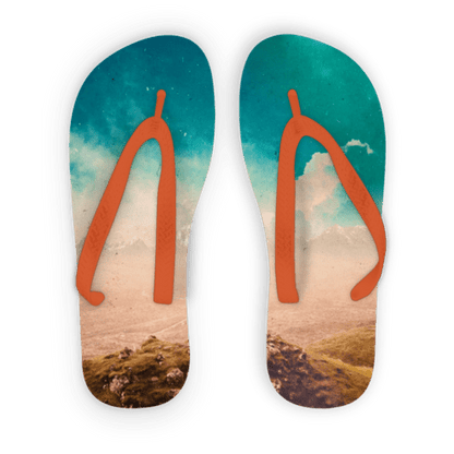 Scorpius Sandals L / Orange Strap Don't Matter to Me Adult Flip Flops