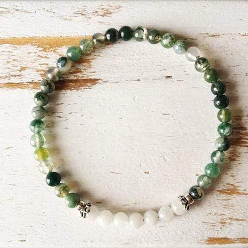 Purple Lily Jewelry & Watches Emotional Balance & Self-Worth ~ Moss Agate
