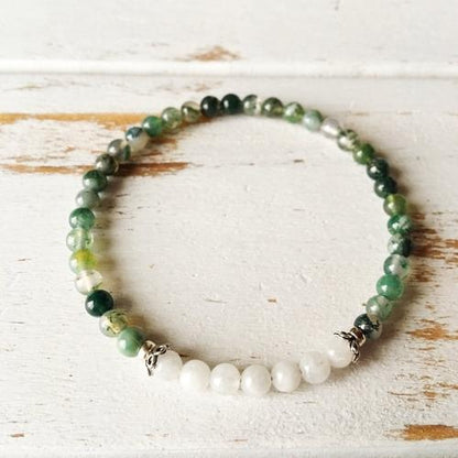 Purple Lily Jewelry & Watches Emotional Balance & Self-Worth ~ Moss Agate