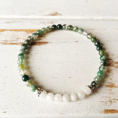 Purple Lily Jewelry & Watches Emotional Balance & Self-Worth ~ Moss Agate