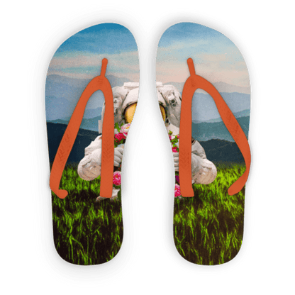 Scorpius Sandals L / Orange Strap Escape the Universe Adult Flip Flops