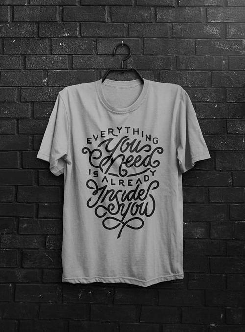 Green Lucky Men's Clothing Everything You Need White and Grey T