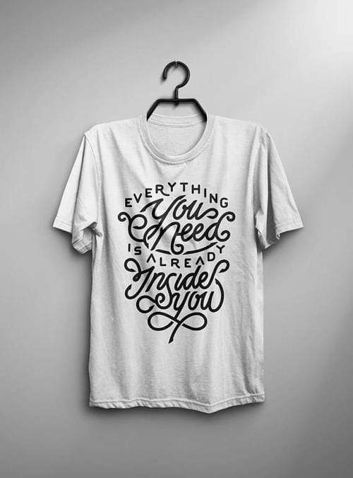 Green Lucky Men's Clothing Everything You Need White and Grey T
