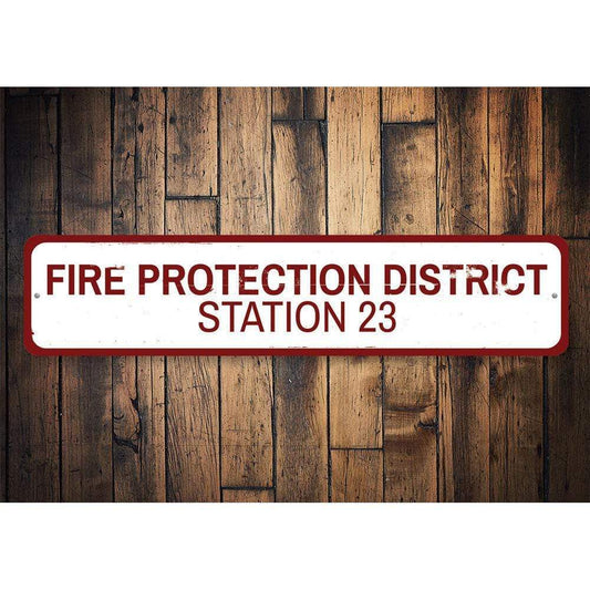 Orchid Eurybia Home Decor Fire Protection District Sign