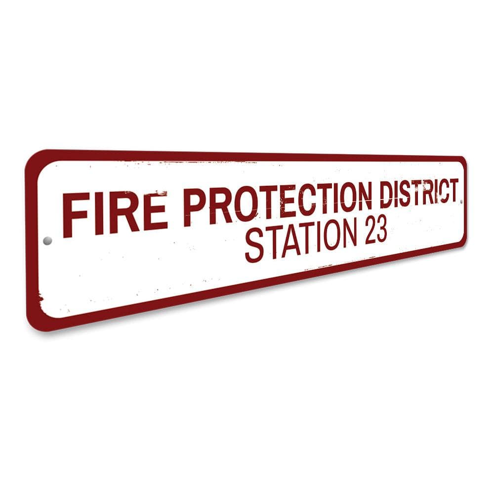 Orchid Eurybia Home Decor Fire Protection District Sign
