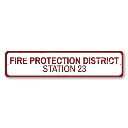 Orchid Eurybia Home Decor 6 x 24 inches Fire Protection District Sign