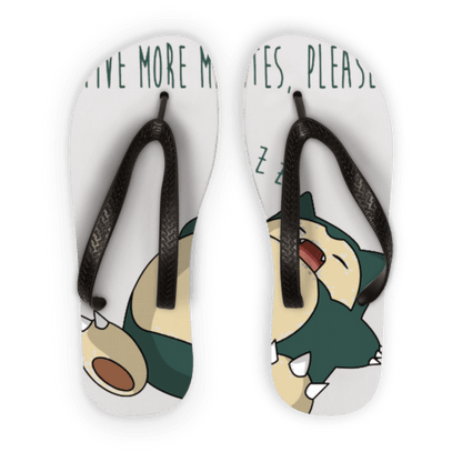 Scorpius Sandals L / Black Strap Five more minutes please Adult Flip Flops