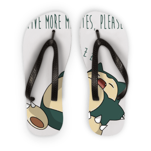 Scorpius Sandals L / Black Strap Five more minutes please Adult Flip Flops
