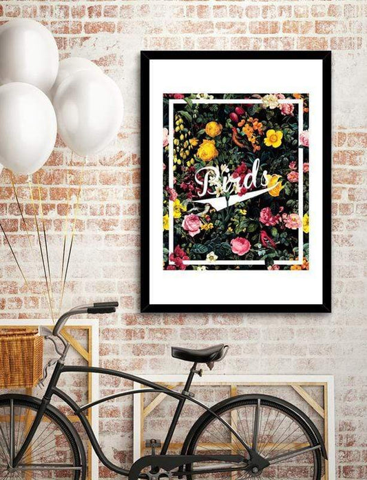 Scorpius Home Decor Floral and Birds Pattern Frame
