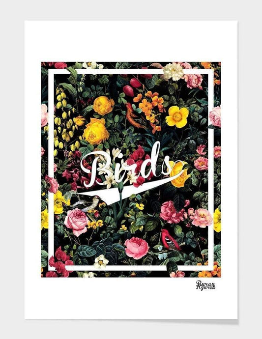 Scorpius Home Decor Floral and Birds Pattern Frame