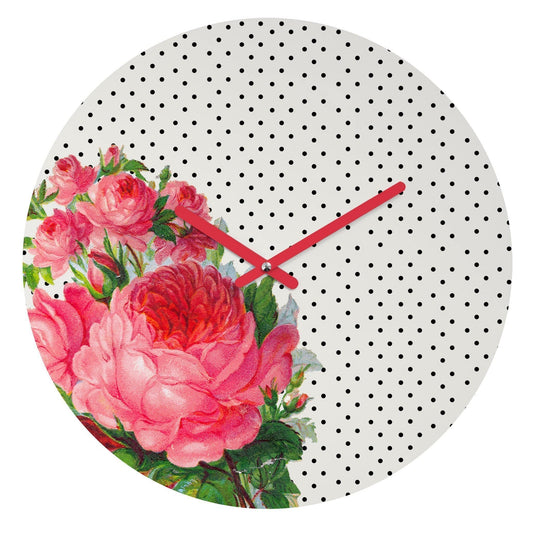 Scorpius Clocks FLORAL DOTS WALL CLOCK