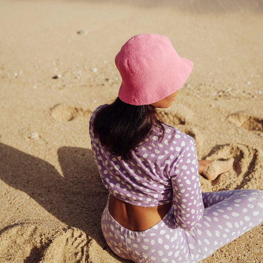 Cocoa Brunn Hats FLORETTE Crochet Bucket Hat, in Pink