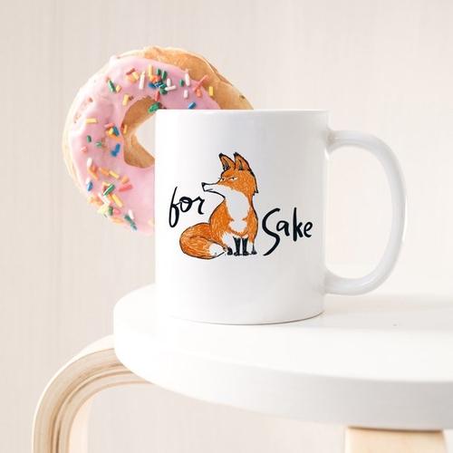 Magenta Shadow Gifts For Fox Sake - Ceramic Coffee Mug - Fox Coffee