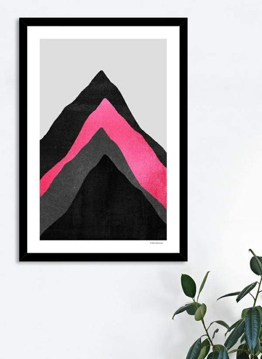 Scorpius Home Decor Four Mountains  Pink  Frame