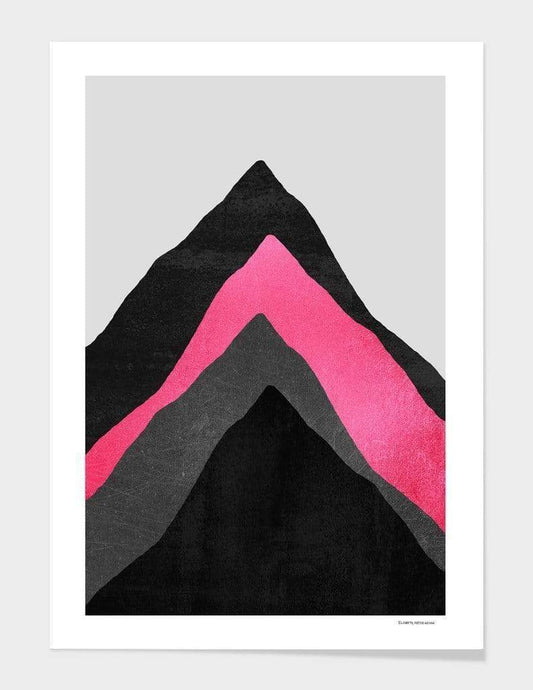 Scorpius Home Decor Four Mountains  Pink  Frame