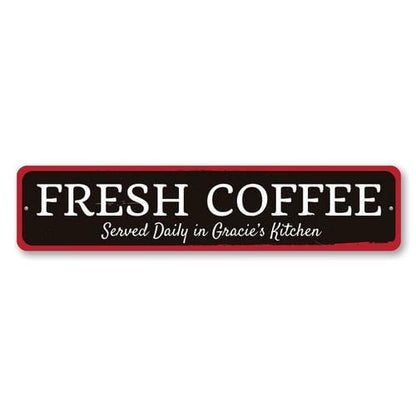 Orchid Eurybia Home Decor 6 x 24 inches Fresh Coffee Sign