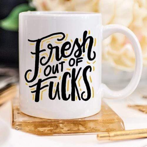 Magenta Shadow Gifts Fresh Out Of F*cks, Gag Gift, Funny Coffee Mug,