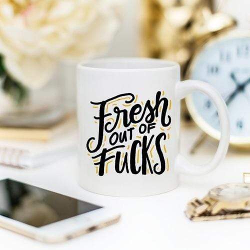 Magenta Shadow Gifts Fresh Out Of F*cks, Gag Gift, Funny Coffee Mug,