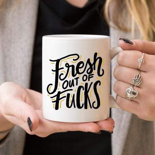 Magenta Shadow Gifts Fresh Out Of F*cks, Gag Gift, Funny Coffee Mug,