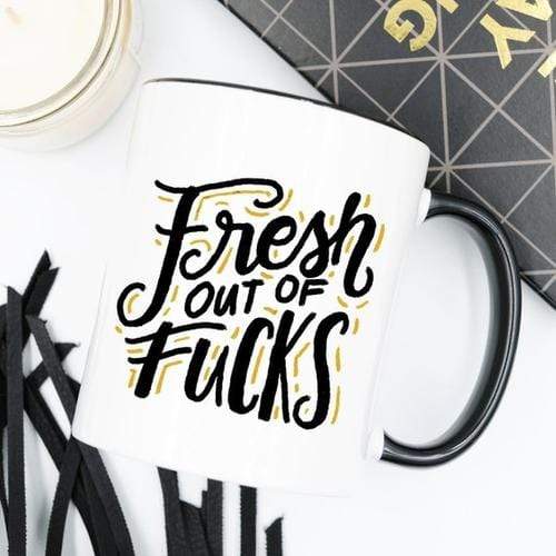 Magenta Shadow Gifts Fresh Out Of F*cks, Gag Gift, Funny Coffee Mug,