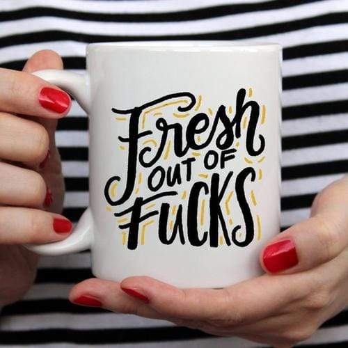 Magenta Shadow Gifts Fresh Out Of F*cks, Gag Gift, Funny Coffee Mug,