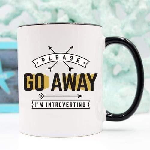 Magenta Shadow Gifts Funny Coffee Mug, Please Go Away I'm Introverting,