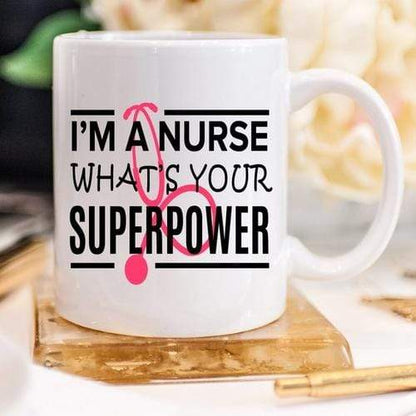 Magenta Shadow Gifts Funny Nurse Mug - I'm A Nurse, What's Your