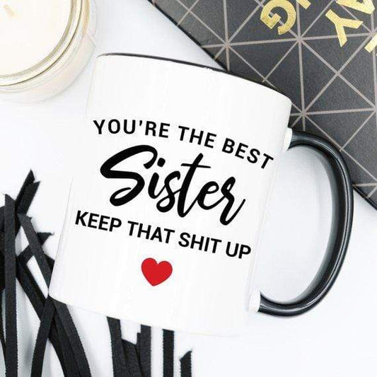 Magenta Shadow Kitchen Funny Sister Ceramic Mug