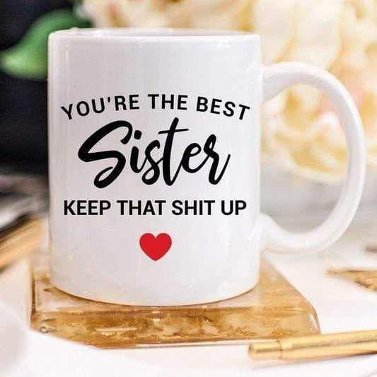 Magenta Shadow Kitchen Funny Sister Ceramic Mug
