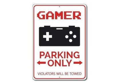 Orchid Eurybia Home Decor 10 x 14 inches Gamer Parking Sign