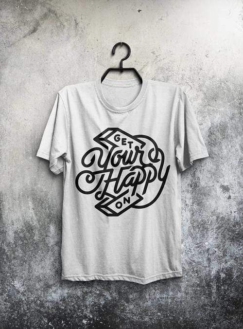 Green Lucky Men's Clothing Get Your Happy On Men's Tee