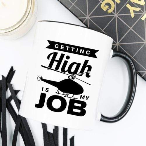 Magenta Shadow Gifts Getting High Is My Job - Funny Coffee Mug - Funny
