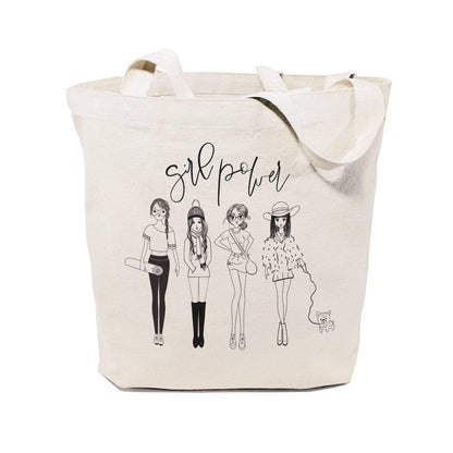 Turquoise Andromeda Totes & Beach Bags Girl Power Tote Bag