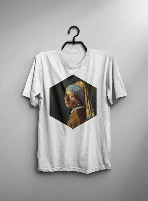 Green Lucky Men's Clothing Girl With A Pearl Earing Men's Tee