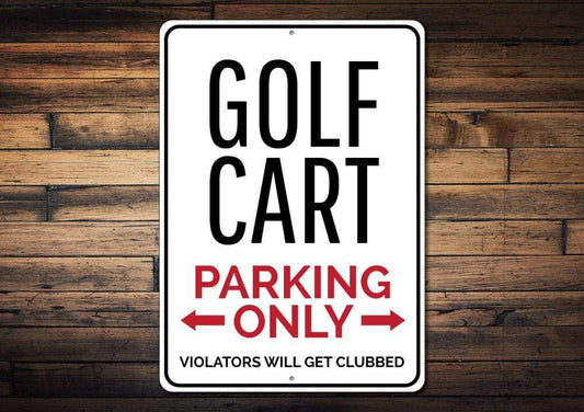 Orchid Eurybia Home Decor Golf Cart Parking Sign