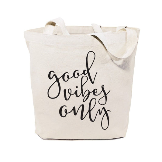 Turquoise Andromeda Totes & Beach Bags Good Vibes Only Tote Bag