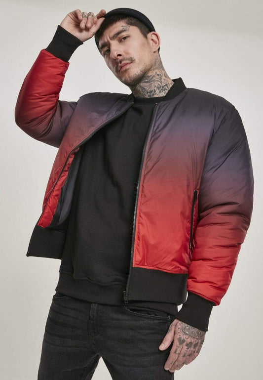 Callisto Men's Clothing Gradient Bomber Jacket
