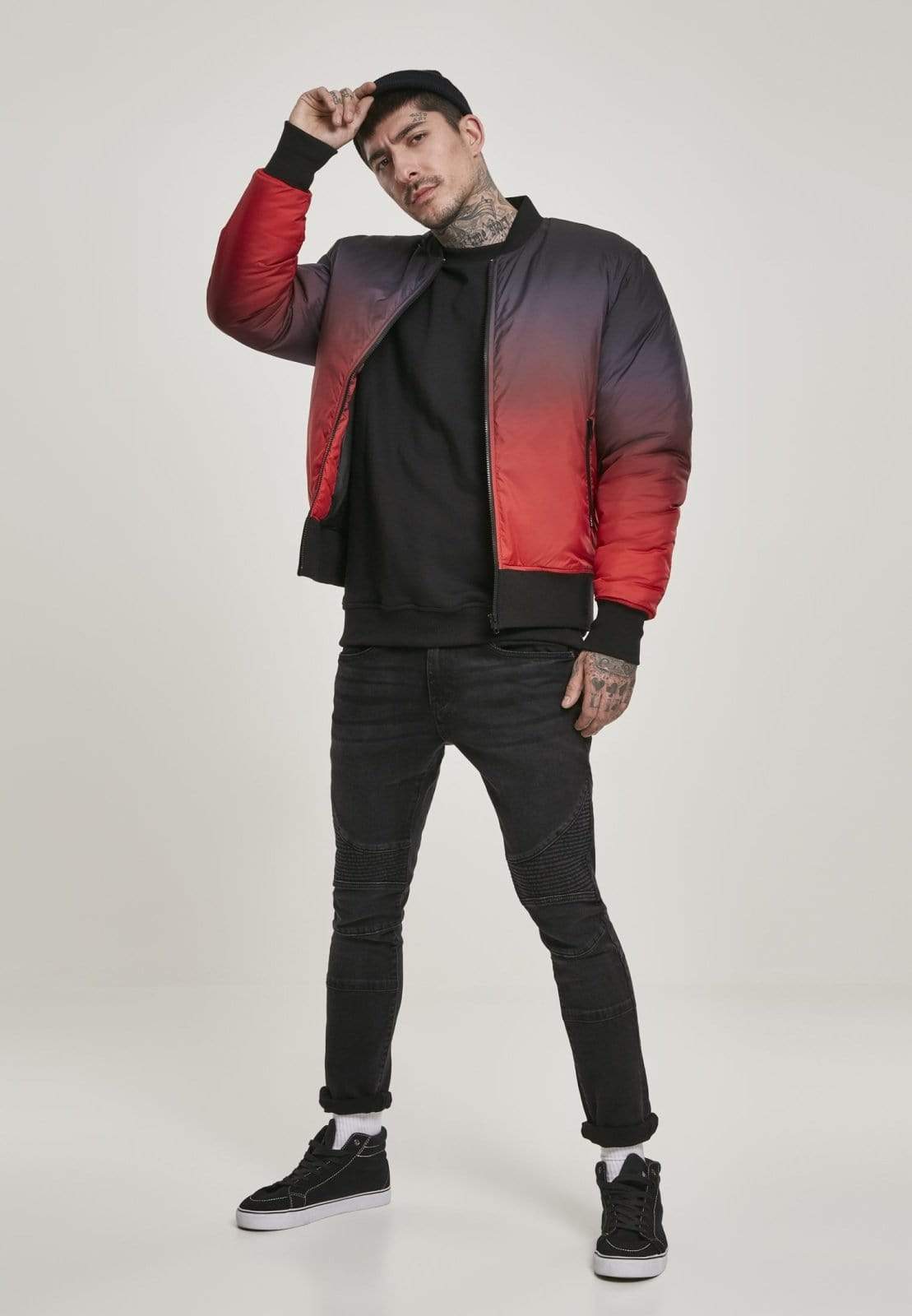 Callisto Men's Clothing Gradient Bomber Jacket